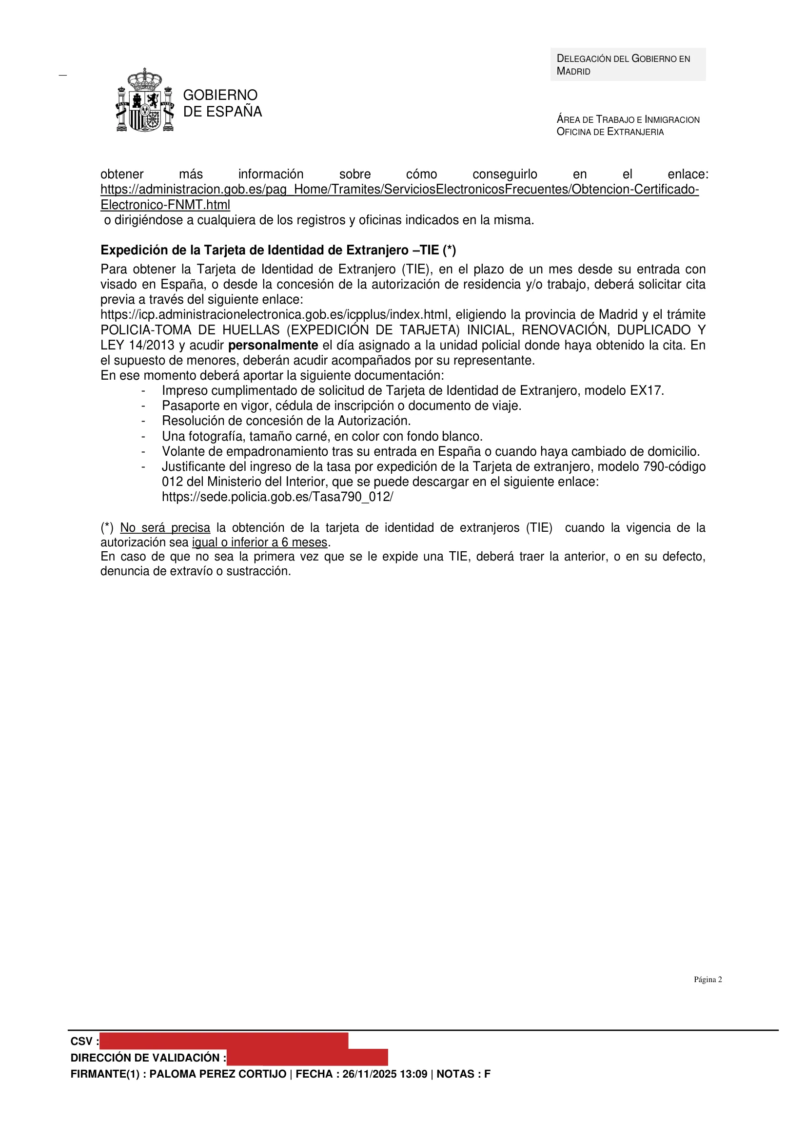 Primera página de la resolución, con los datos personales tapados — 2