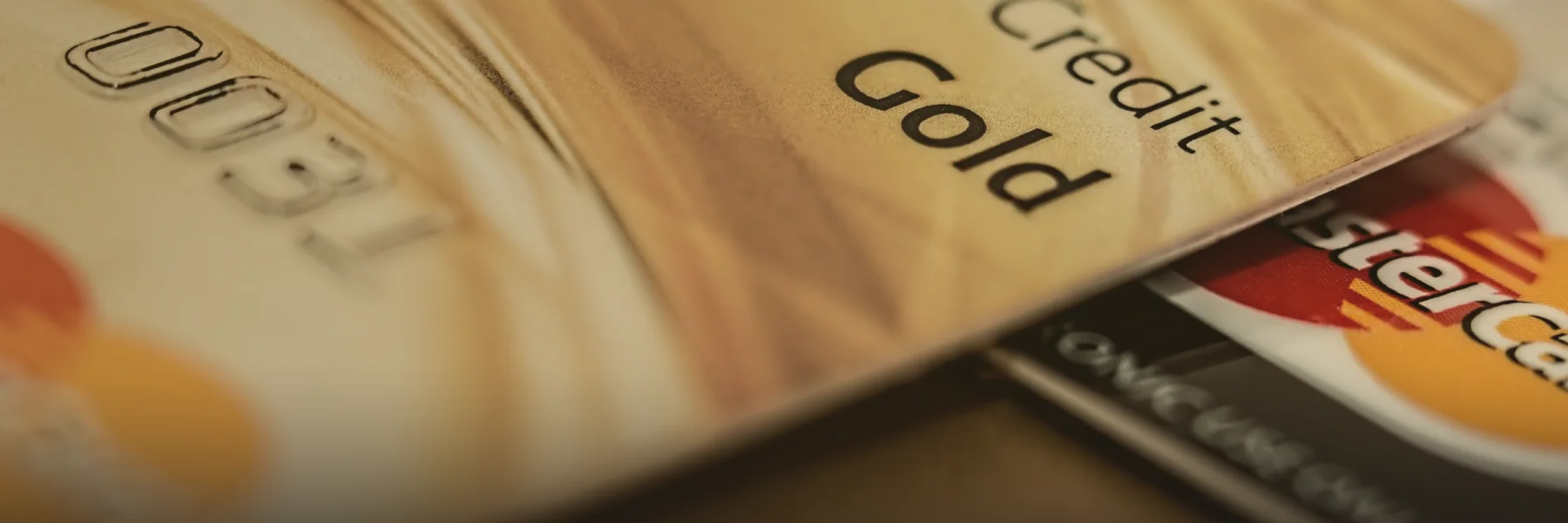Tarjetas bancarias en primer plano